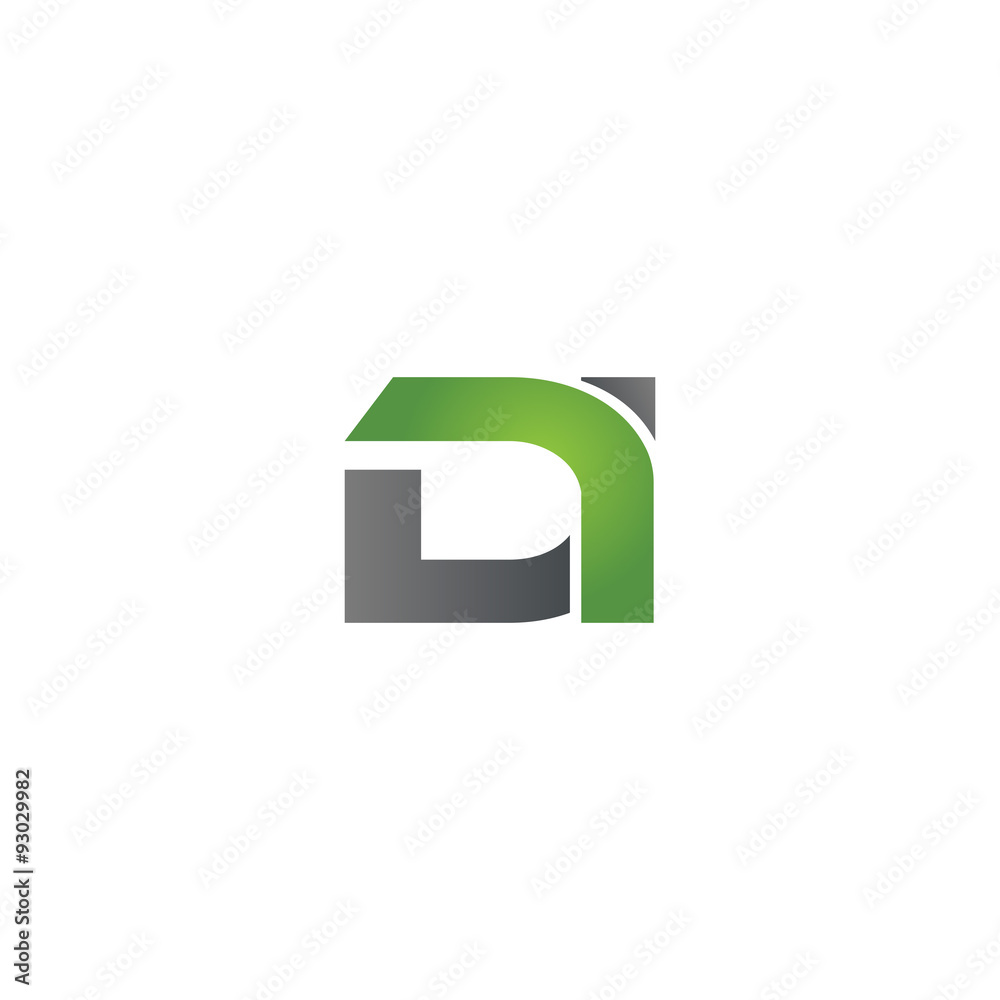 DI company linked letter logo green