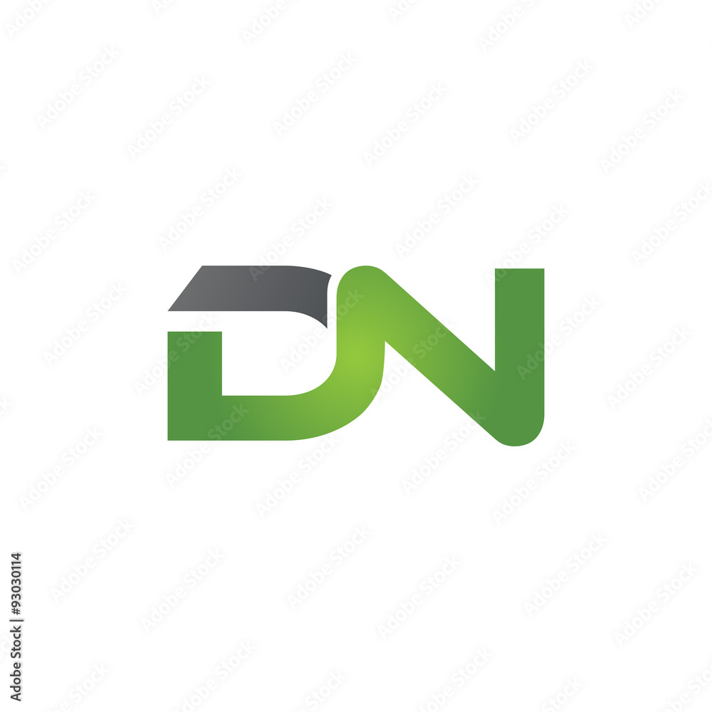 DN company linked letter logo green DN company linked letter logo green