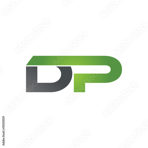 DP company linked letter logo green