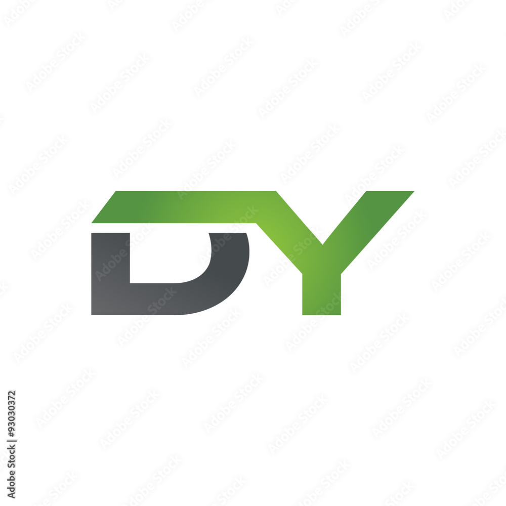 DY company linked letter logo green