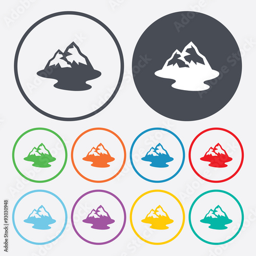 Illustration of fishing and fish icon