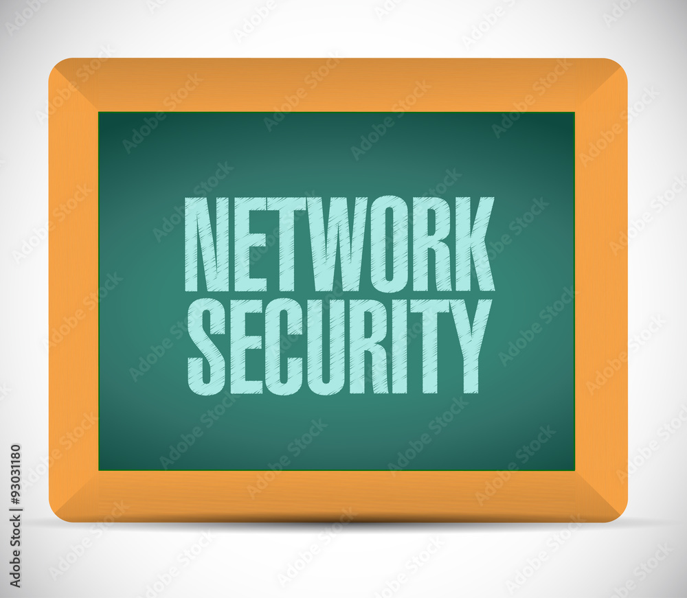 network security board sign concept network security board sign concept