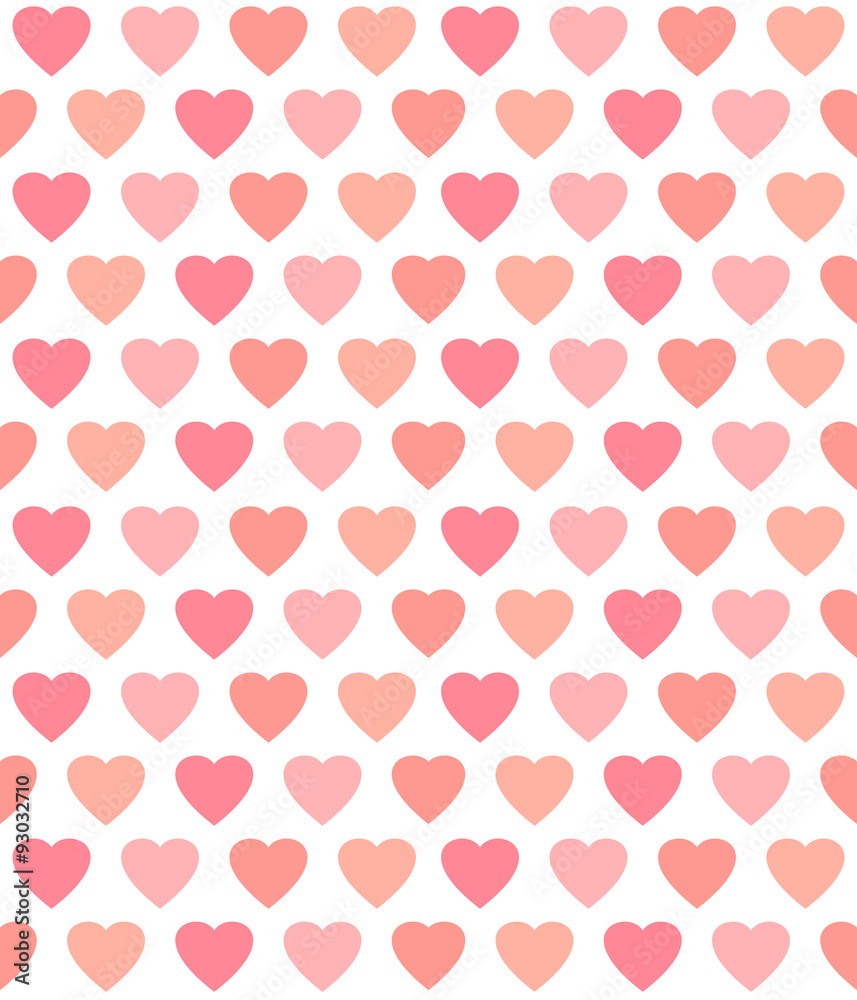 Valentine seamless hearts pattern vector