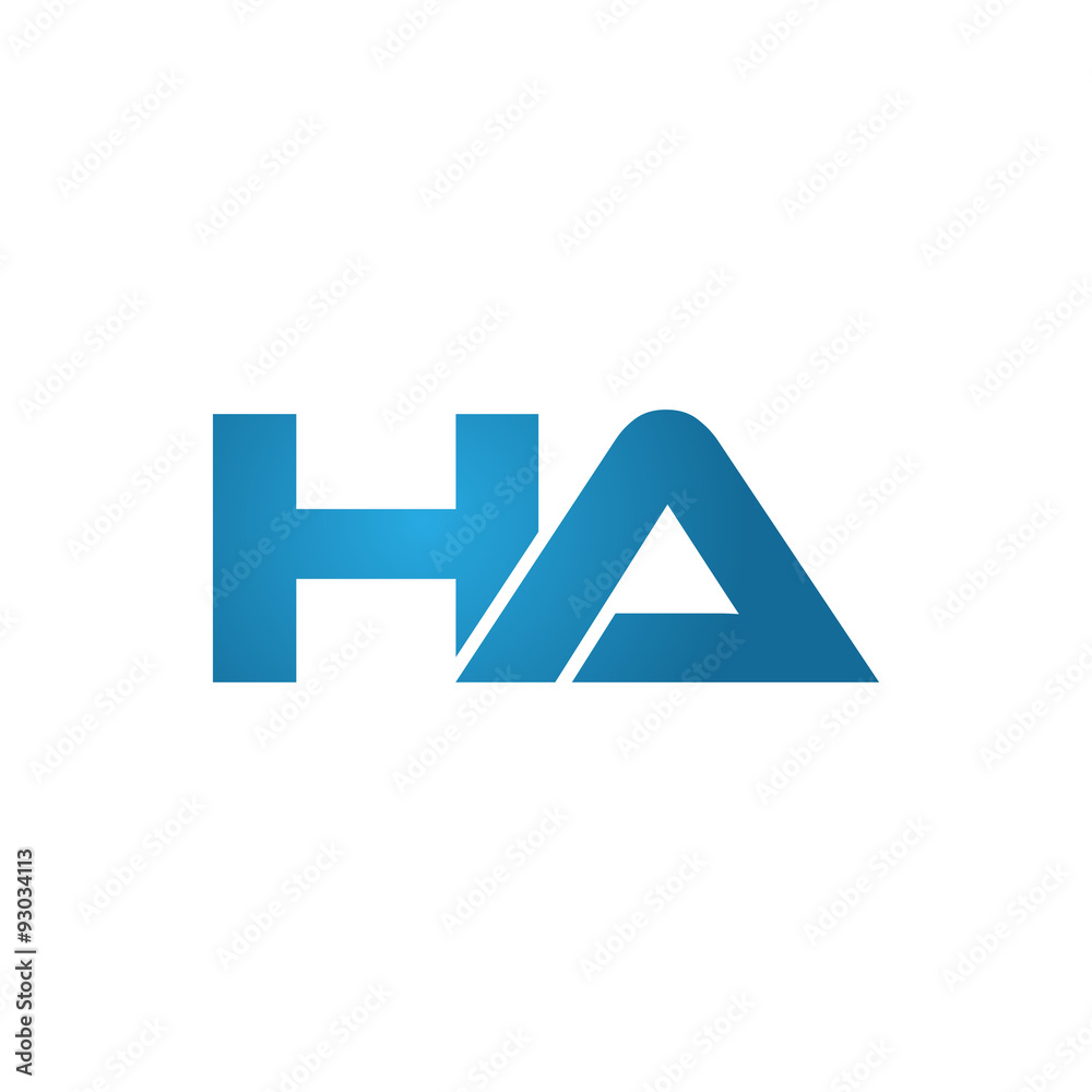 HA company linked letter logo blue HA company linked letter logo blue
