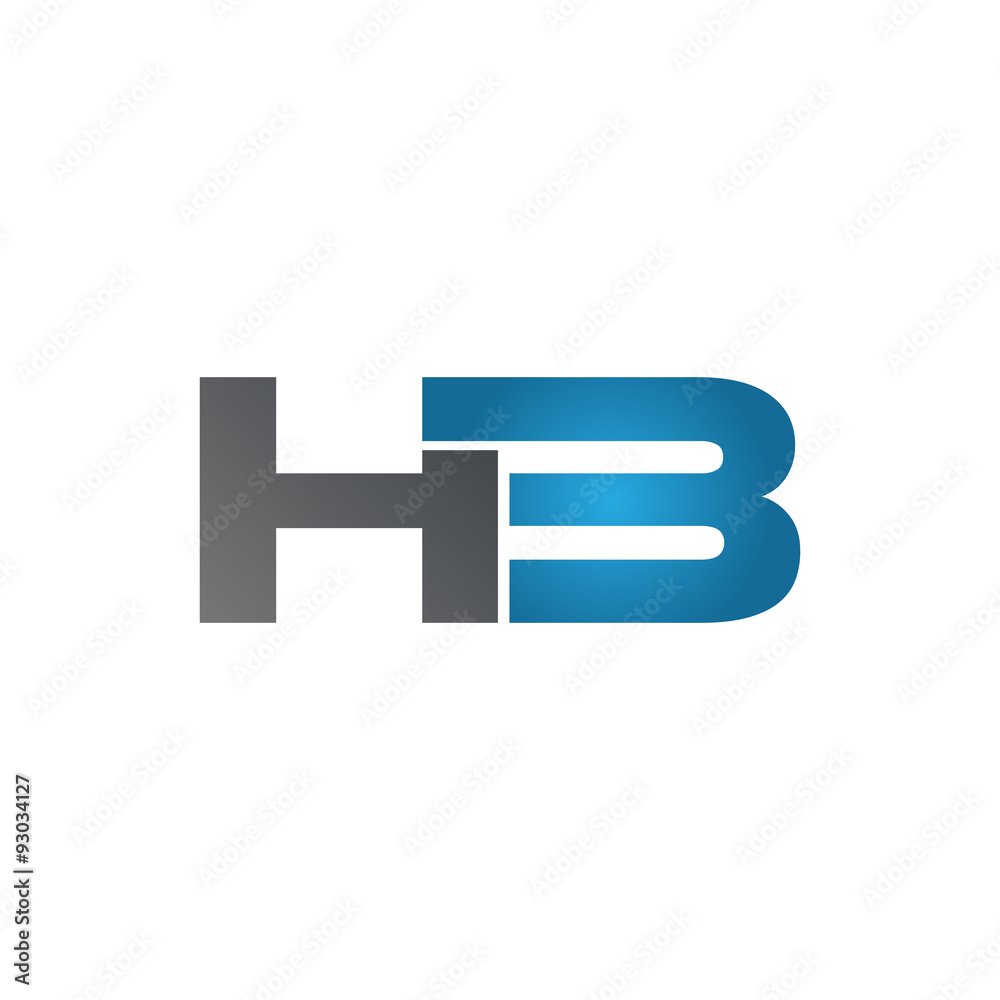 HB company linked letter logo blue HB company linked letter logo blue