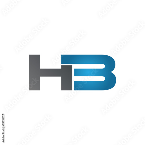 HB company linked letter logo blue