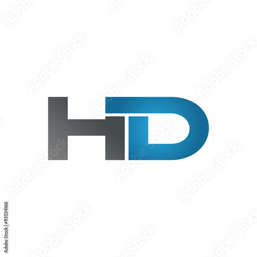HD company linked letter logo blue photo