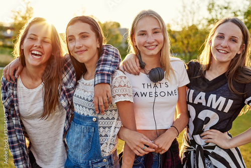 Group of teenage girls photo