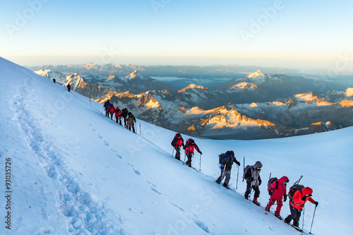 Foto Climbers on Mount Elbrus