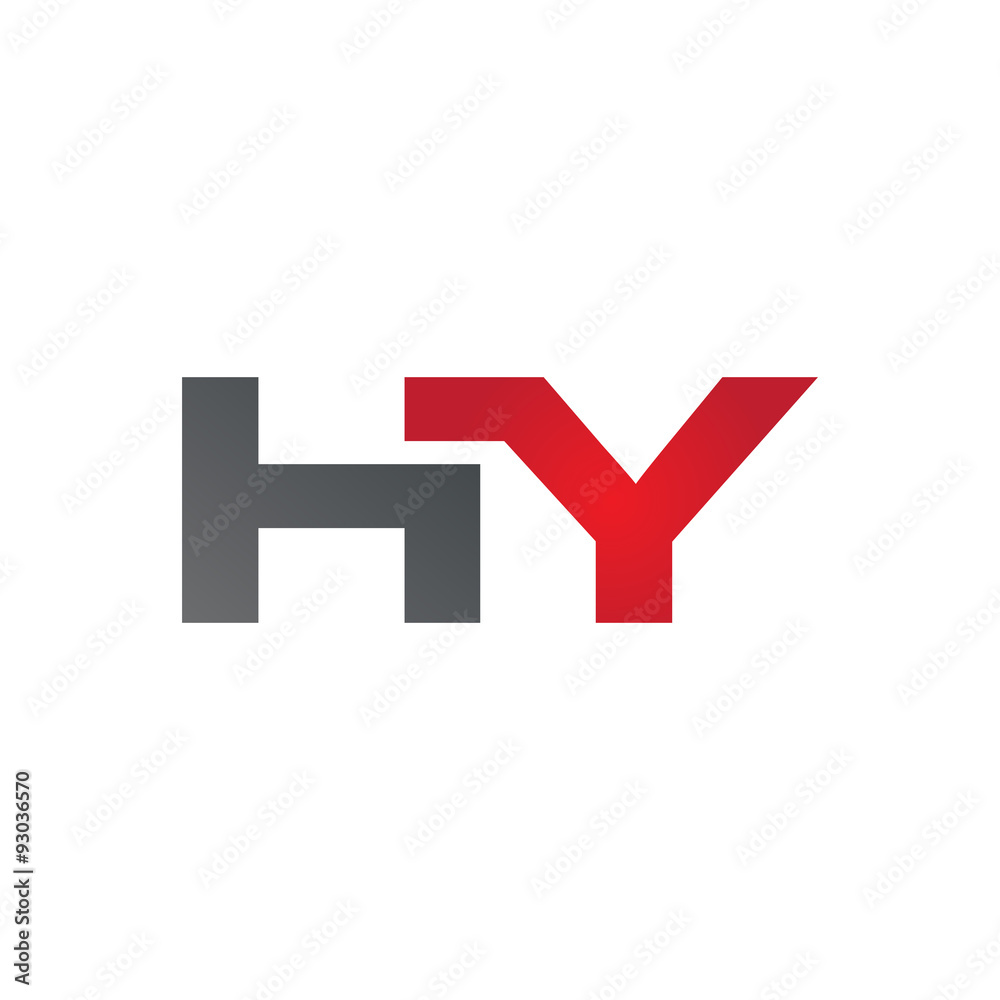 HY company linked letter logo red HY company linked letter logo red