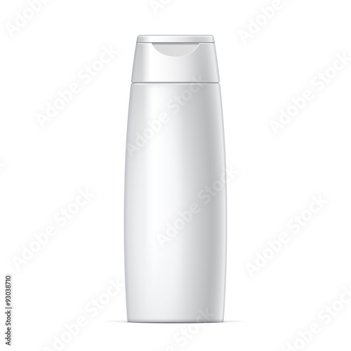 White plastic Shampoo Bottle