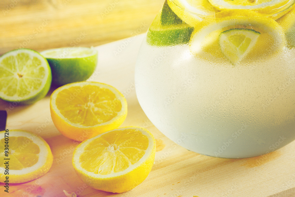 Fresh lemonade. Freshly squeezed lemon juice Fresh lemonade. Freshly squeezed lemon juice