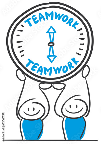 Stick Figure Series Blue
