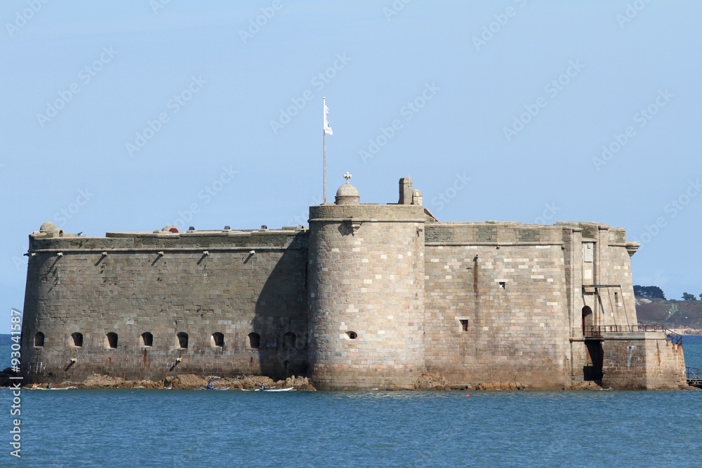 Baie de Morlaix , île Louët, château du taureau, bretagne, finistère