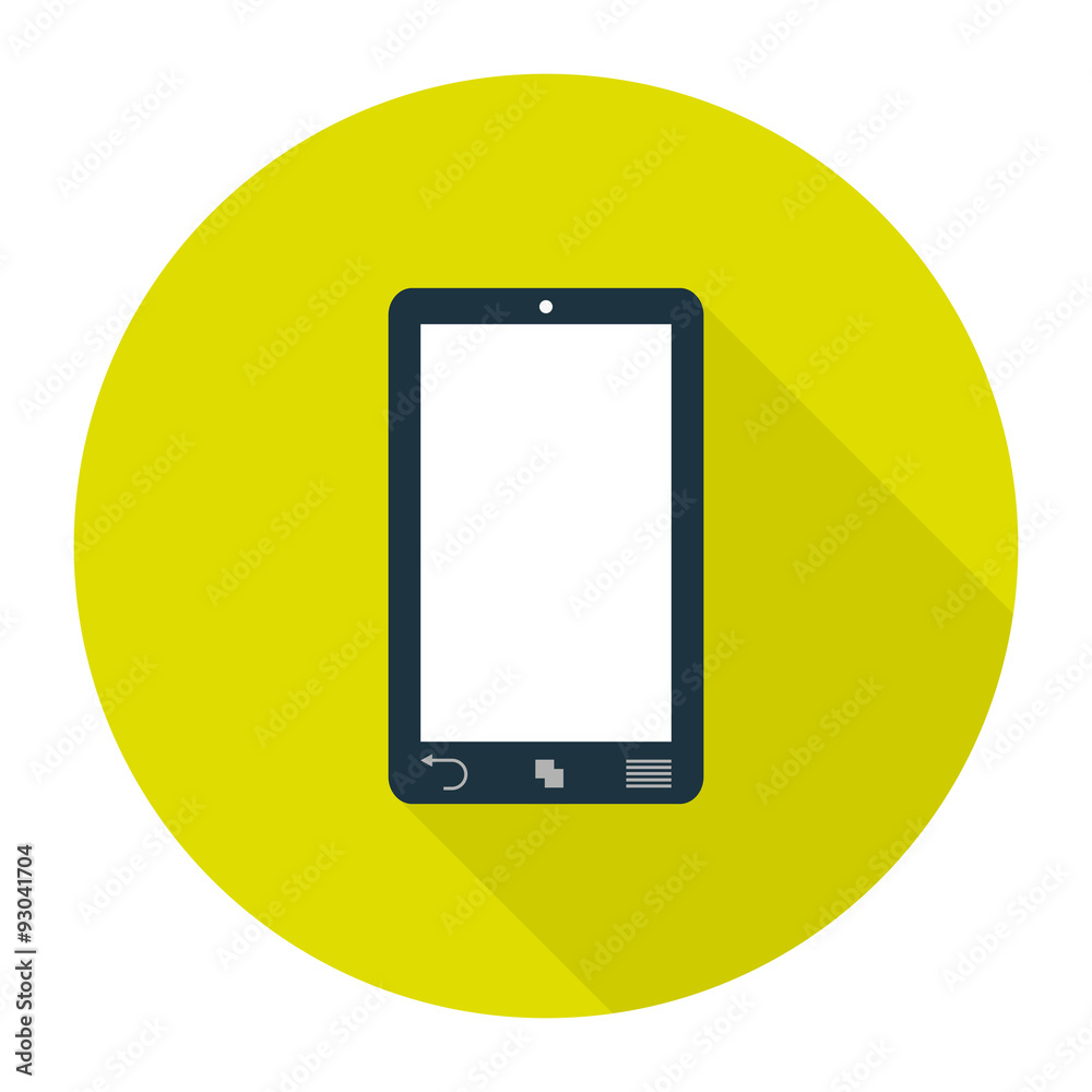 Phone Icon. Flat Design, Long Shadow. Isolated Phone Icon. Flat Design, Long Shadow. Isolated