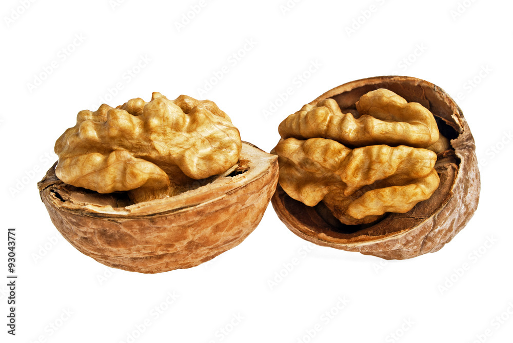 Dried walnuts isolated on white background Dried walnuts isolated on white background