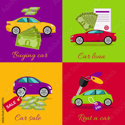 Concept of Buying Selling Rental Car