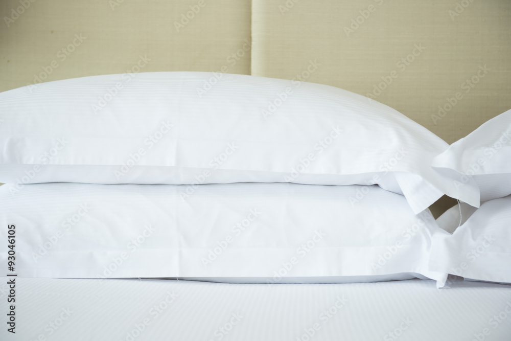comfortable soft pillows on the bed comfortable soft pillows on the bed