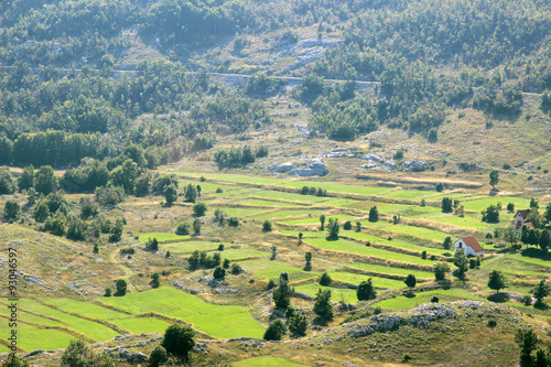 Lovcen National Park, Montenegro. Mountain view. Lovcen Mountains. View of the mountain valley.