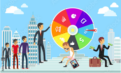Wheel of Business Fortune  Concept
