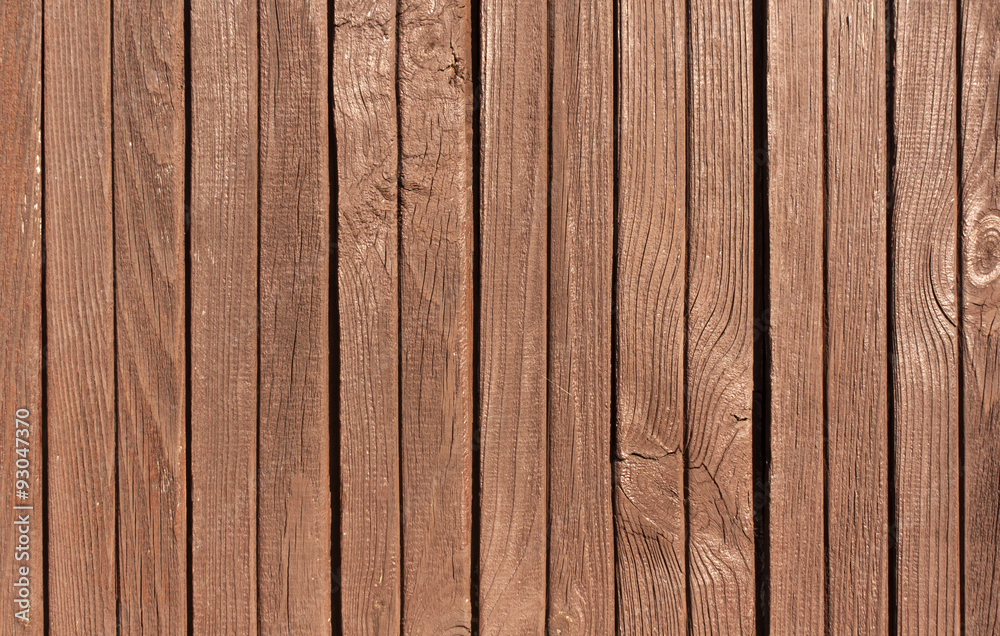 Naklejka premium Brown wood wall texture.