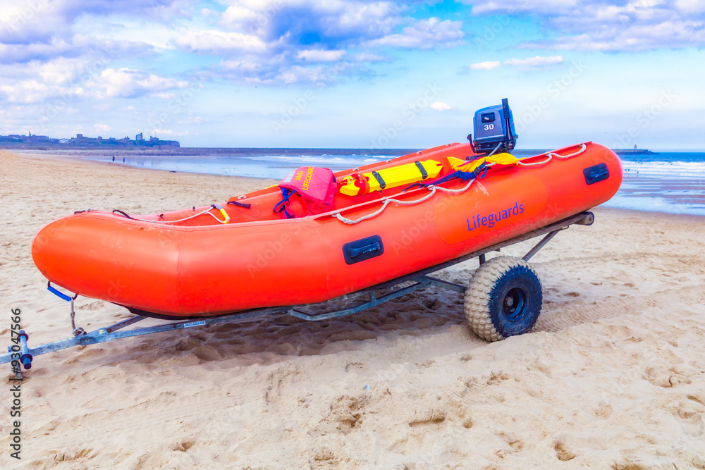 Fototapeta premium Lifeguard Schlauchboot 