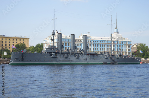 Крейсер Аврора крупным планом. Санкт-Петербург