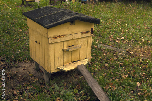 Bee hive in autumn.