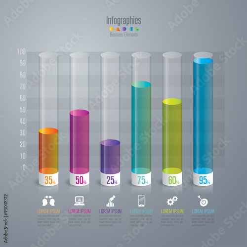 Infographic design template and marketing icons.