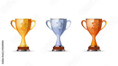 Set of winners award for first, second and third position