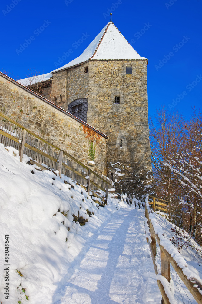 Walls of castle of Gruyeres