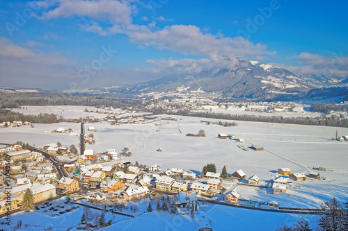 Winter landscape of Gruyeres