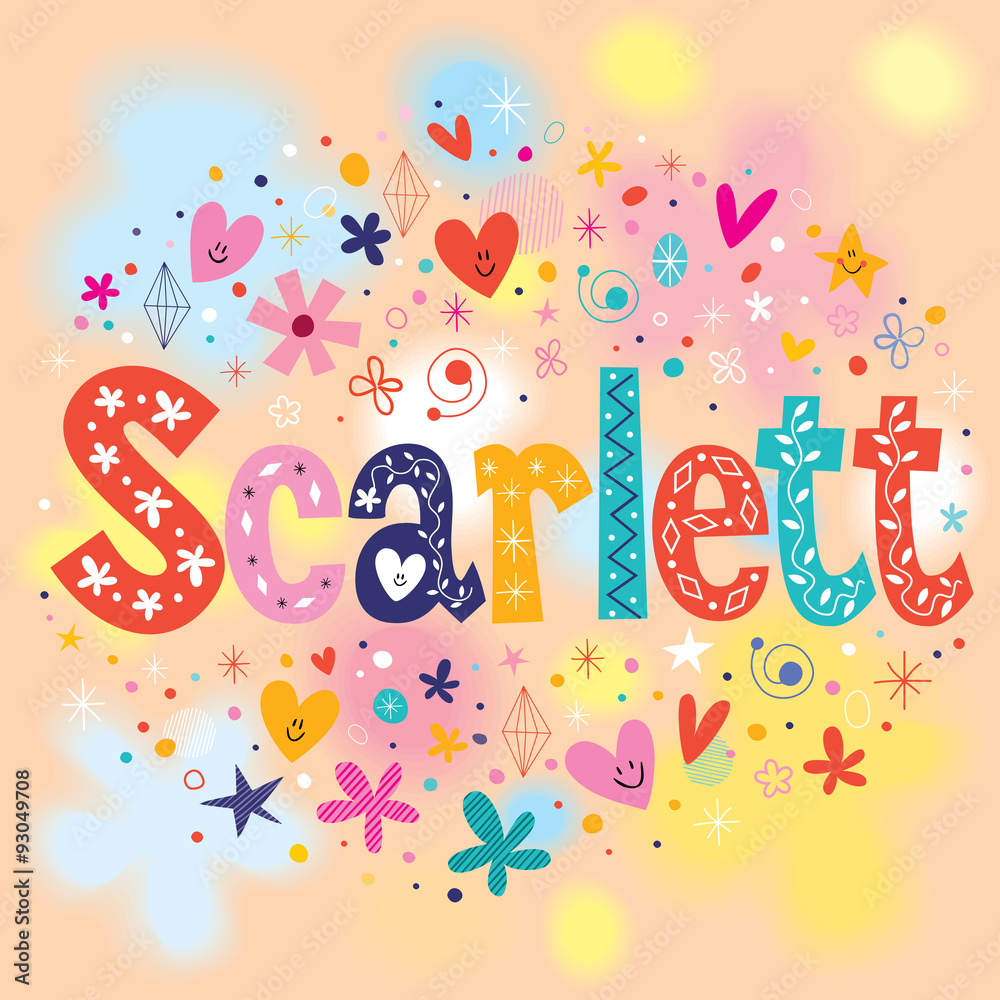 Fototapeta premium Scarlett girls name