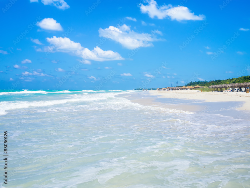 The beautiful beach of Varadero in Cuba