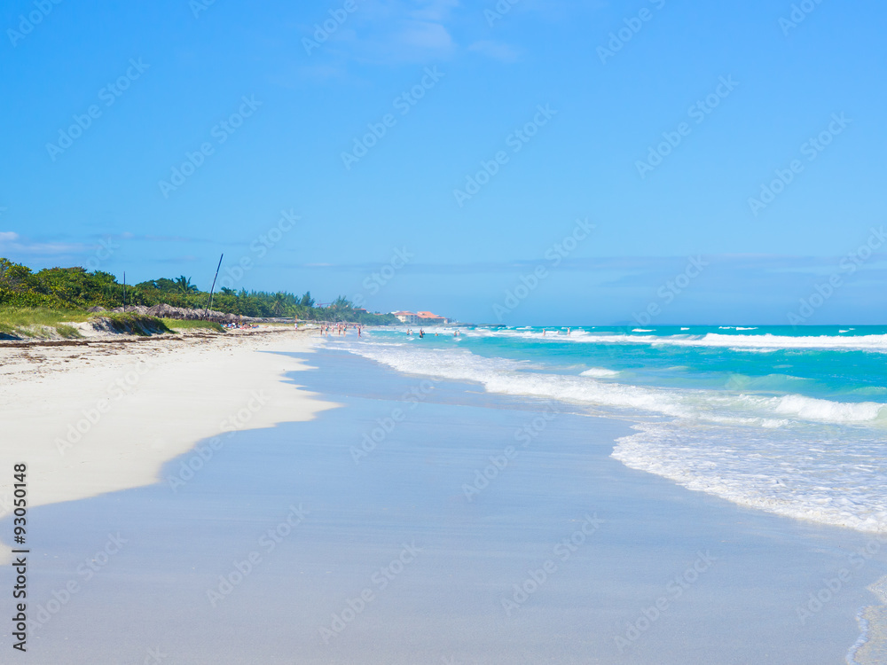 The beautiful beach of Varadero in Cuba