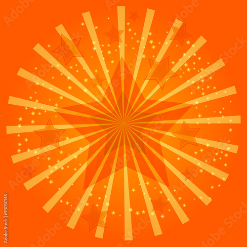 Orange celebration light star illustration
