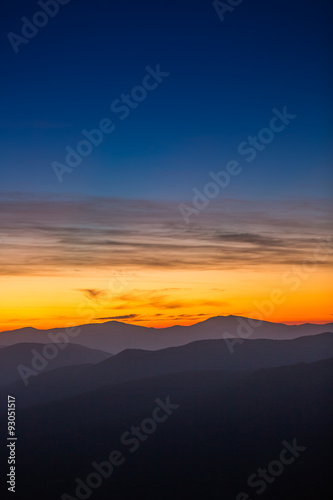 Colorful sunset in the mountain © ValentinValkov