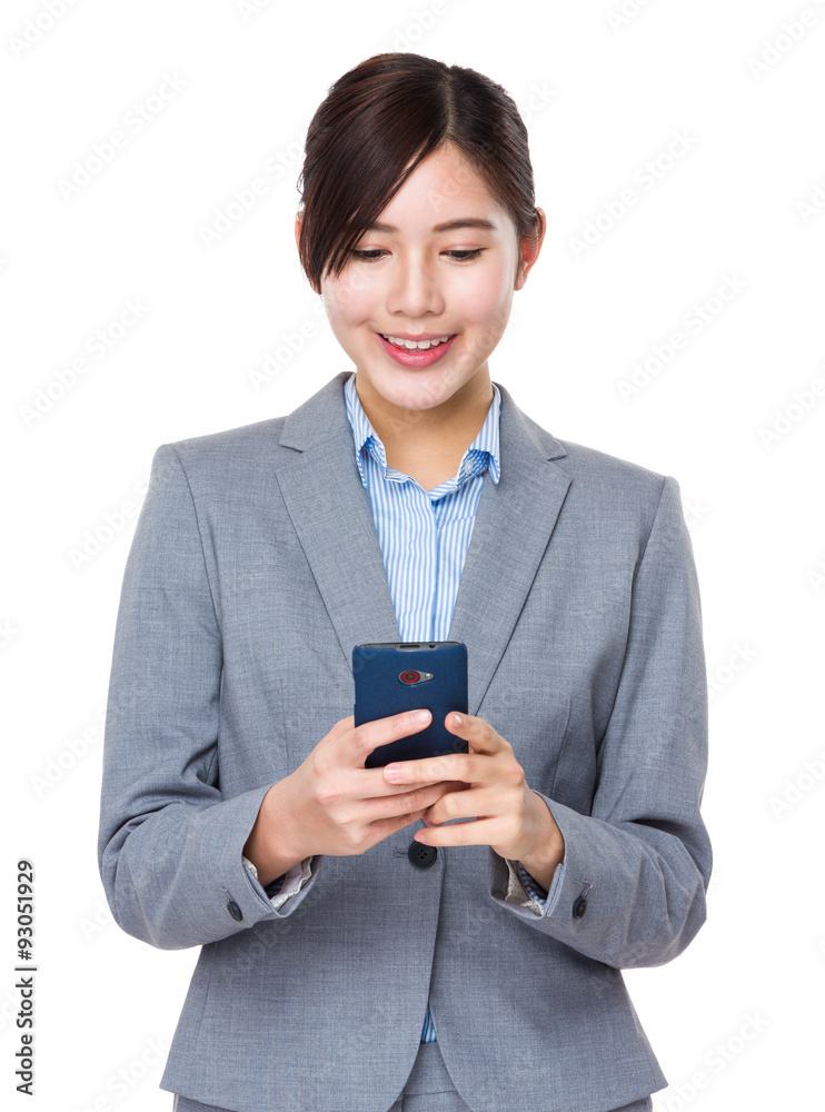 Asian Young Businesswoman use of the mobile phone Asian Young Businesswoman use of the mobile phone