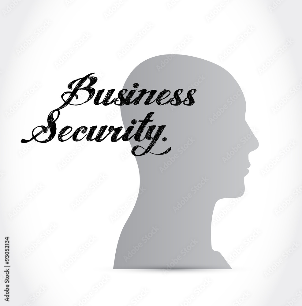 Business security mind sign concept