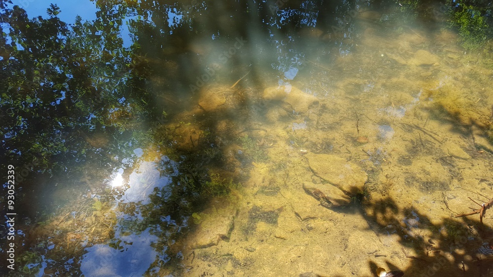 Bachlauf , Flusswasser Bachlauf , Flusswasser