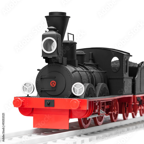 black vintage toy train