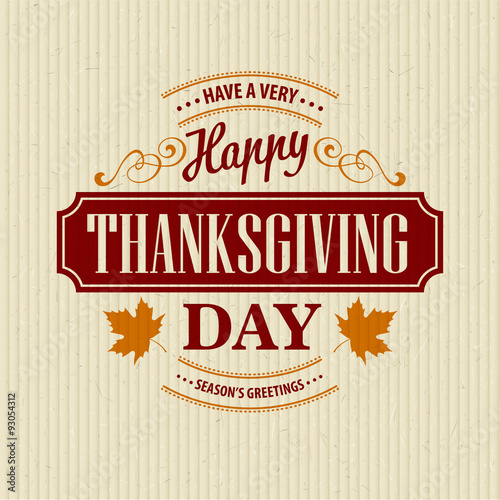 Typographic Thanksgiving Design. Vector illustration