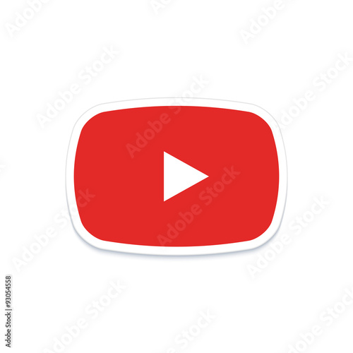 vector modern play icon on white