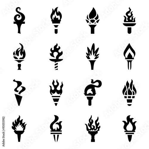 Vector Torch icon set