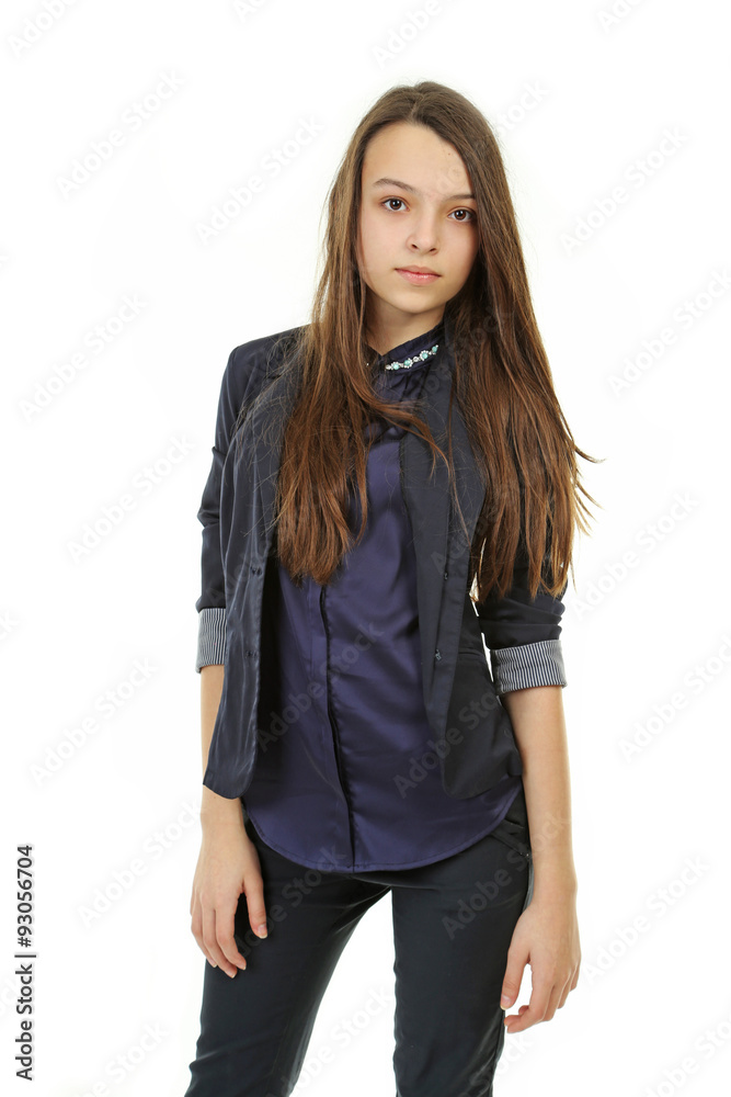 Beautiful girl on white background Beautiful girl on white background