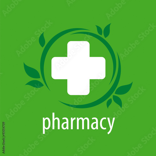 vector logo for pharmacies on a green background