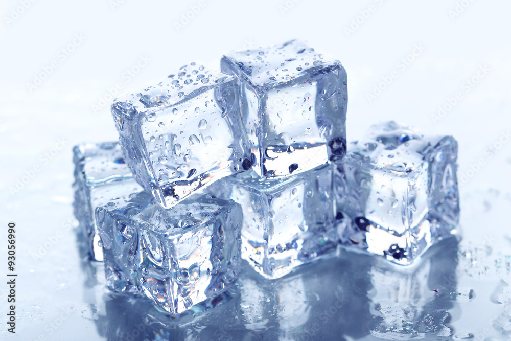 Ice cubes on white background Ice cubes on white background