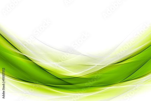 Abstract Green Wave Design Background