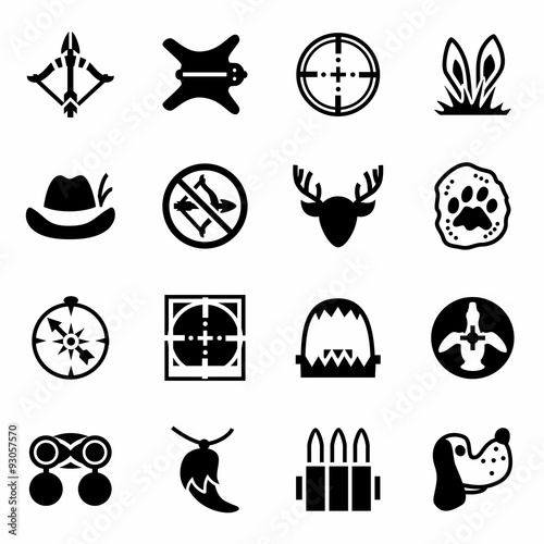 Vector Hunting icon set