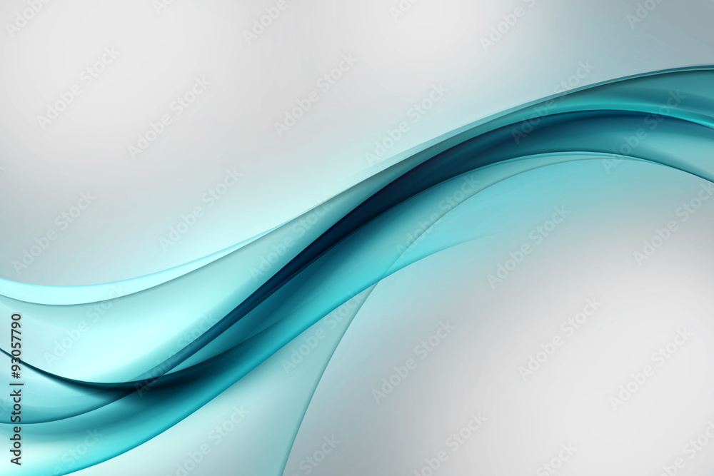 Abstract Blue Wave Background Design